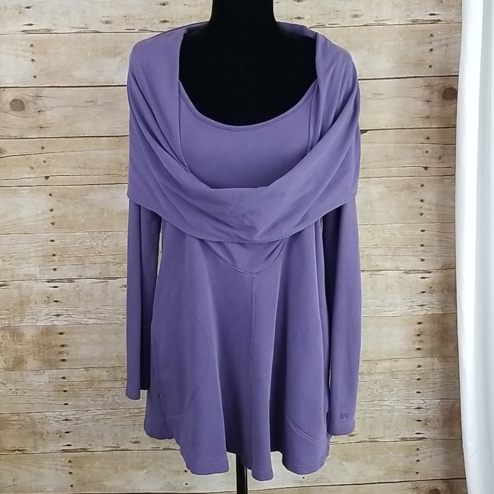Lucy Shawl Neck Long Sleeve Tunic Top - Picture 1 of 10